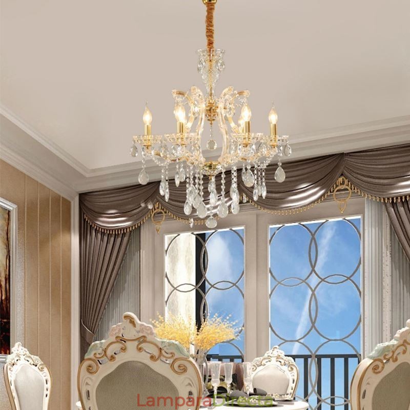 Elegante lámpara colgante de cristal europea