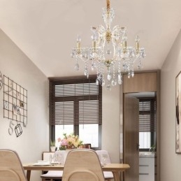 Elegante lámpara colgante de cristal europea