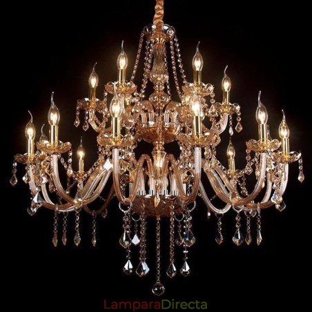 Lámpara de techo europea de cristal de lujo Lámpara de techo europea de cristal de lujo