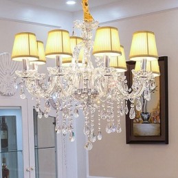 Lámpara colgante de cristal moderna europea transparente