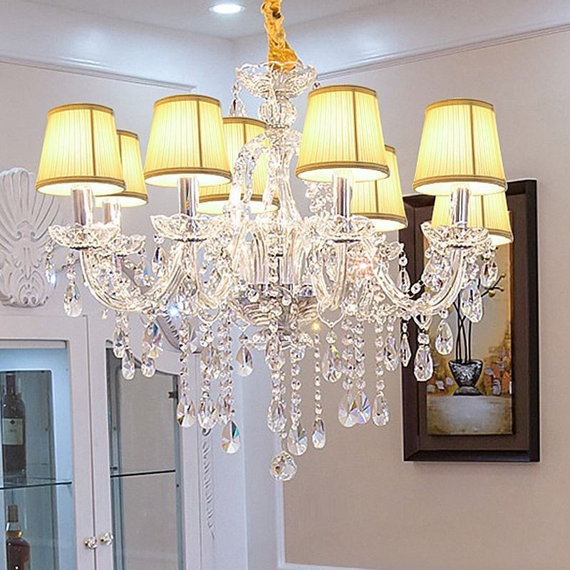 Lámpara colgante de cristal moderna europea transparente