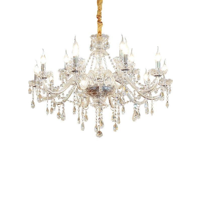 Lámpara colgante de cristal moderna europea transparente