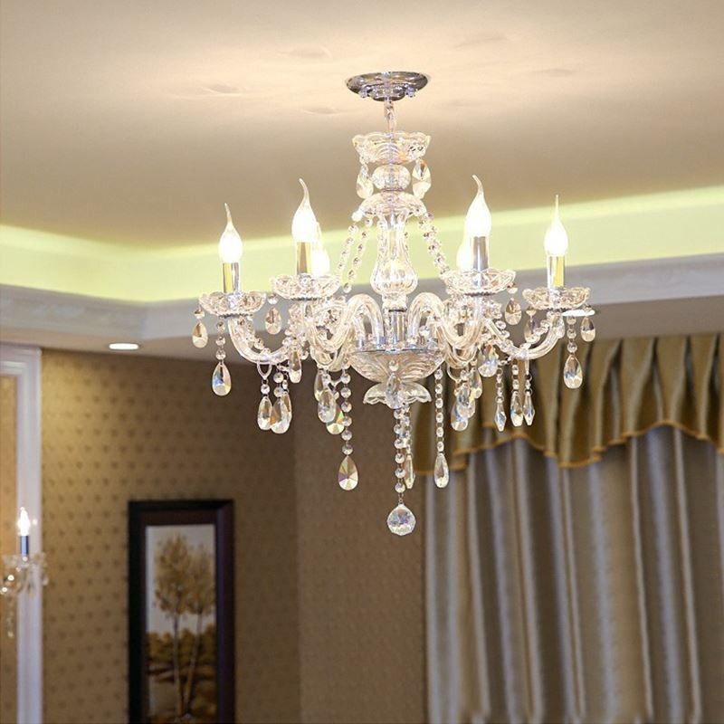 Lámpara colgante de cristal moderna europea transparente