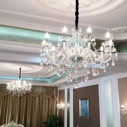 Lámpara colgante de cristal moderna europea transparente