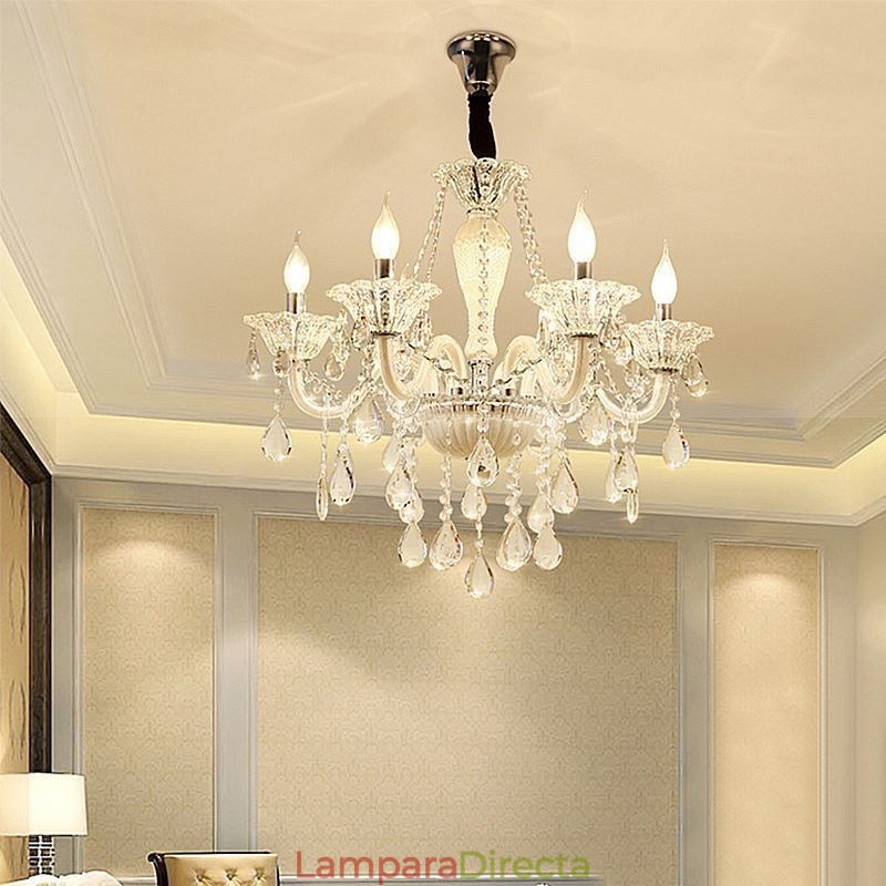 Lámpara colgante elegante de cristal europeo