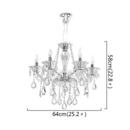Lámpara colgante elegante de cristal europeo