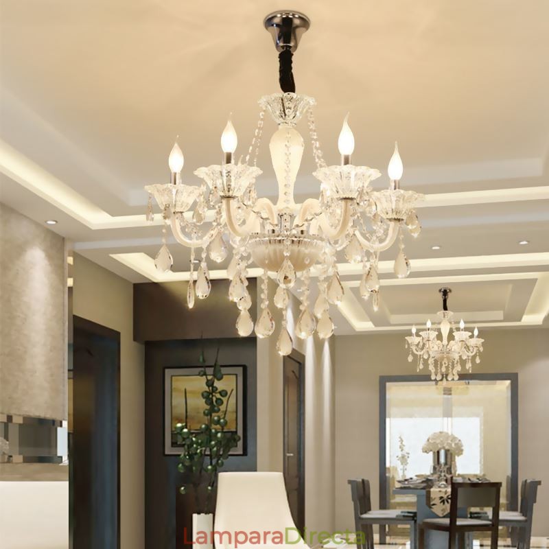 Lámpara colgante elegante de cristal europeo