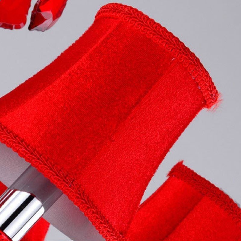 Lámpara colgante de cristal de color rojo europeo