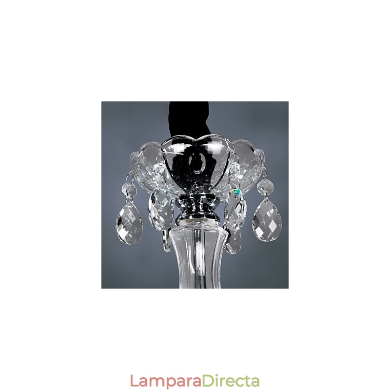 Elegante lámpara de araña de cristal con 6 luces