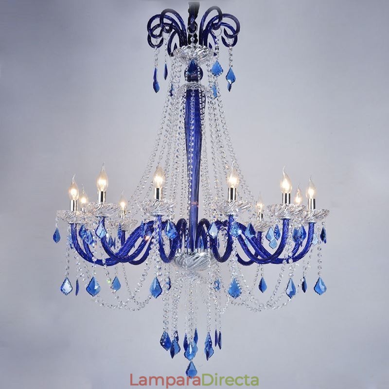Lámpara colgante elegante de cristal europeo