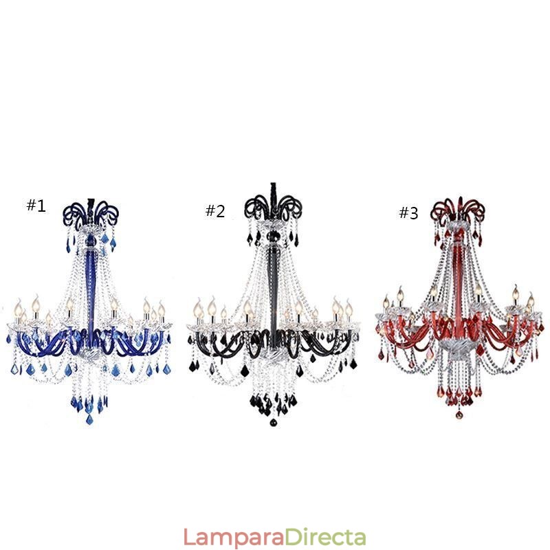 Lámpara colgante elegante de cristal europeo