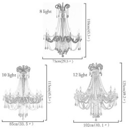 Lámpara colgante elegante de cristal europeo