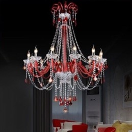 Lámpara colgante elegante de cristal europeo