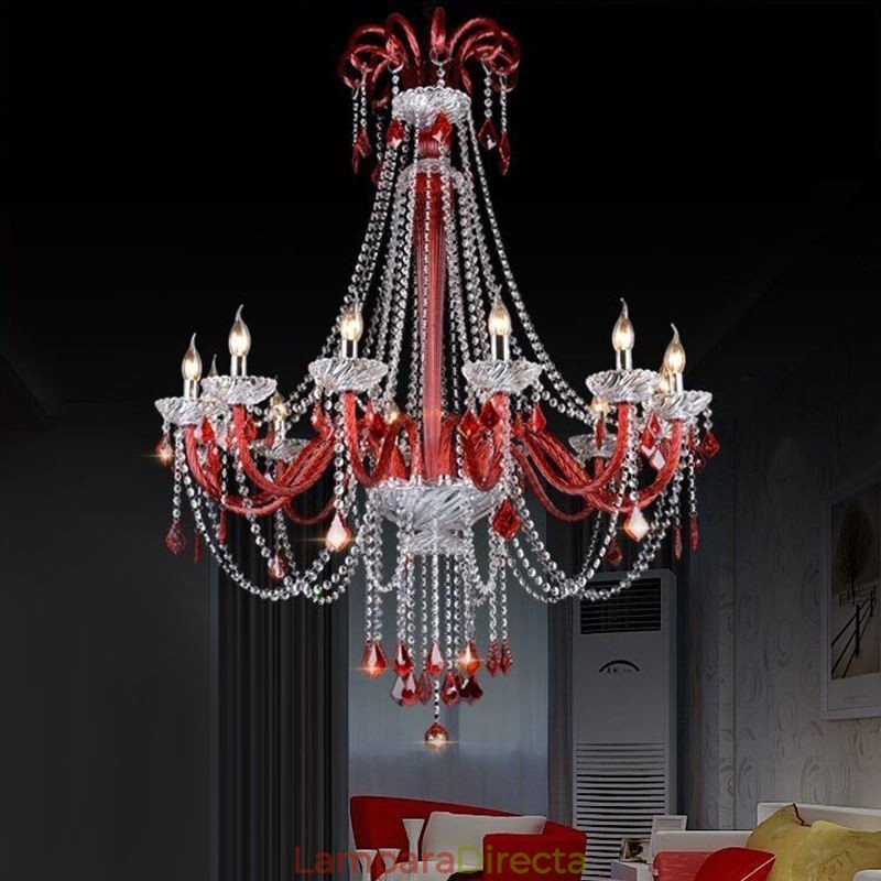 Lámpara colgante elegante de cristal europeo