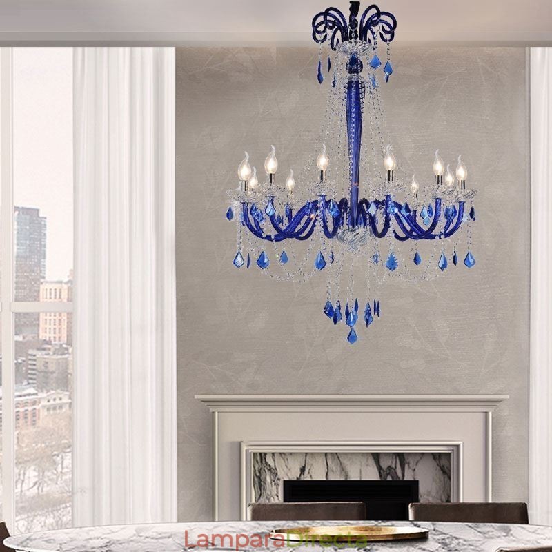 Lámpara colgante elegante de cristal europeo