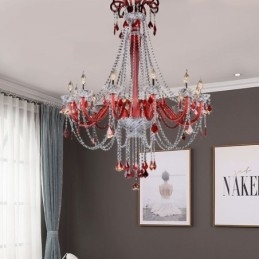 Lámpara colgante elegante de cristal europeo