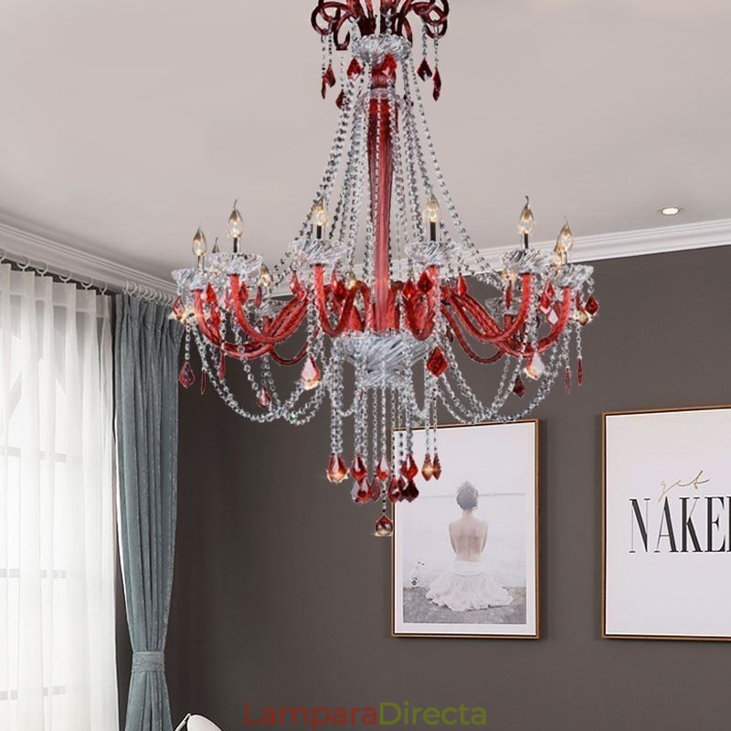Lámpara colgante elegante de cristal europeo