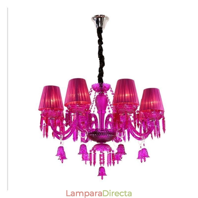Lámpara colgante de cristal con campanas de cristal europeas