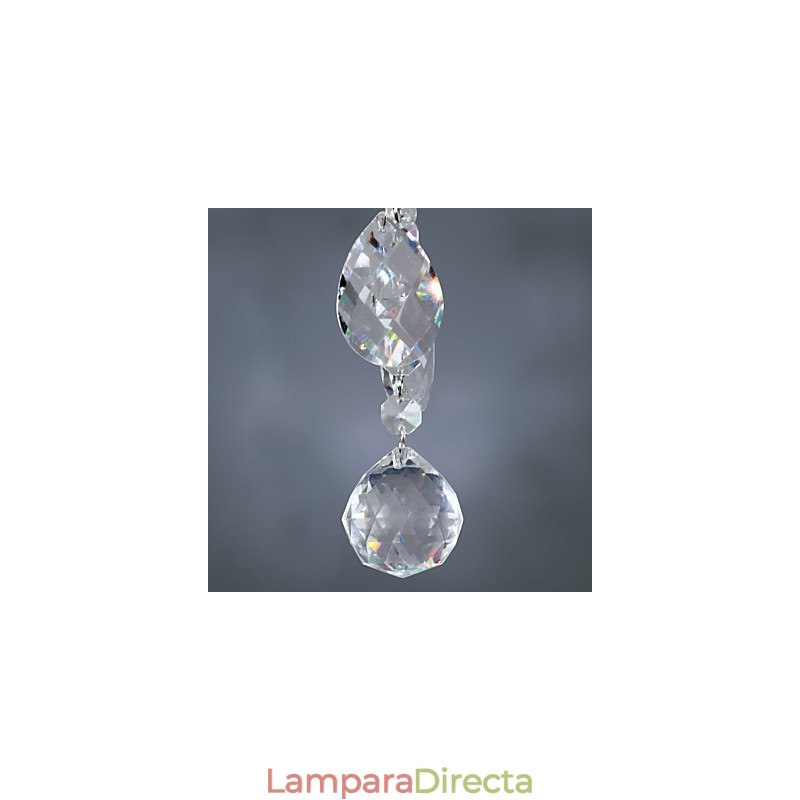 Elegante lámpara de araña de cristal con 6 luces