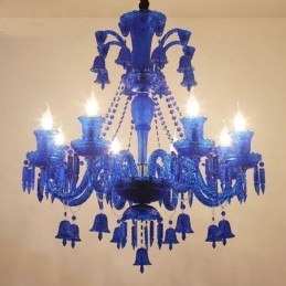 Lámpara de techo de cristal con forma de campana europea