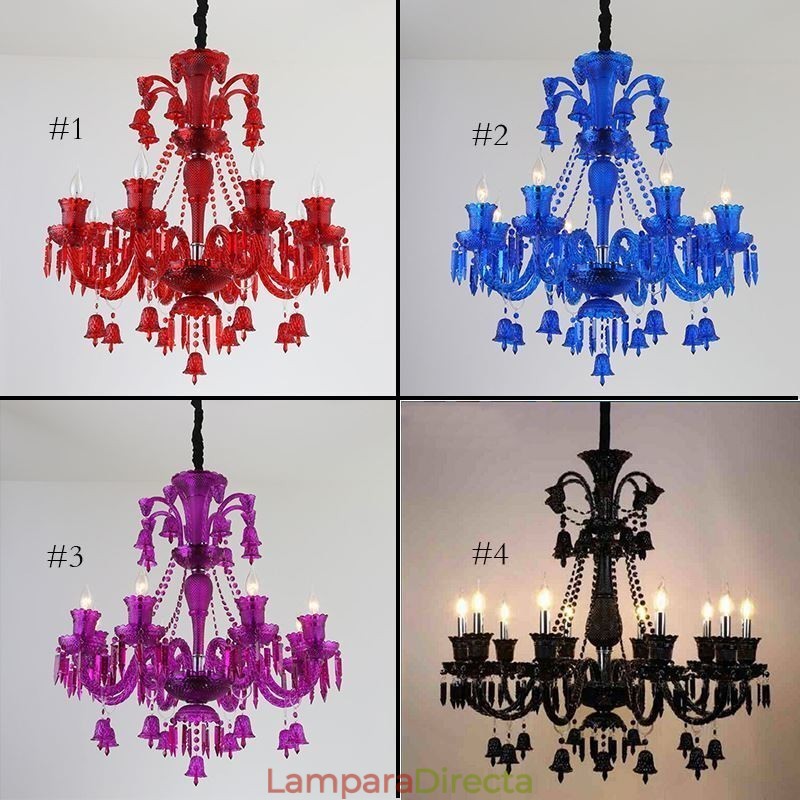 Lámpara de techo de cristal con forma de campana europea