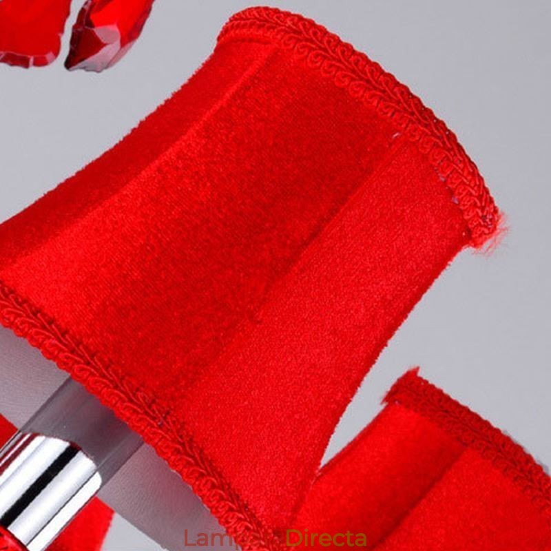 Lámpara colgante de cristal de lujo de color rojo europeo