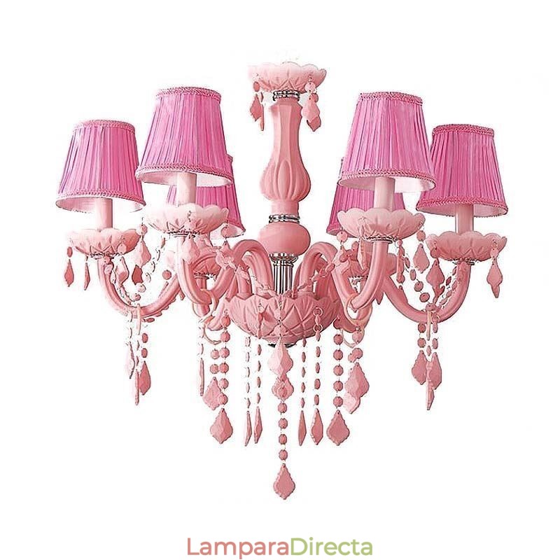 Elegante lámpara colgante de cristal de estilo europeo de gran tamaño.