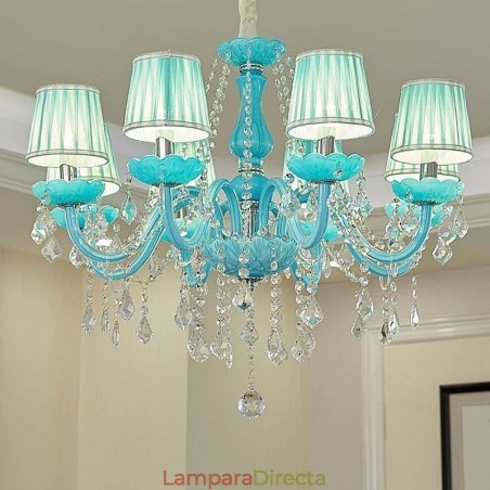 Lámpara colgante de cristal creativa y elegante de estilo europeo. Lámpara colgante de cristal creativa y elegante de estilo europeo.