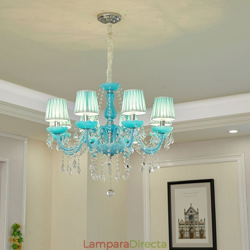 Lámpara colgante de cristal creativa y elegante de estilo europeo.