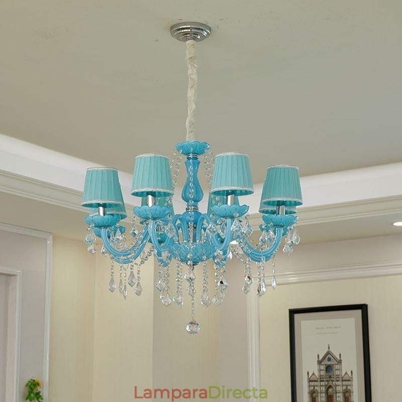 Lámpara colgante de cristal creativa y elegante de estilo europeo.