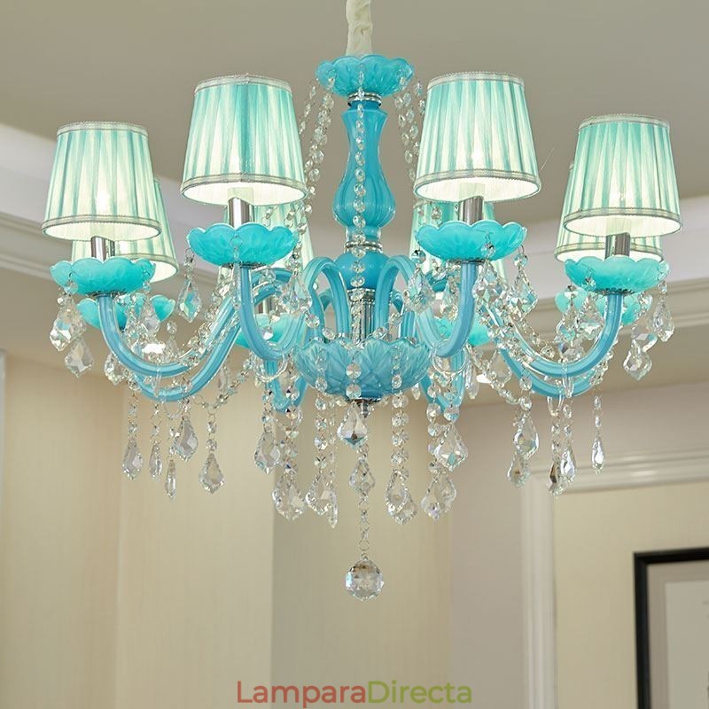 Lámpara colgante de cristal creativa y elegante de estilo europeo.