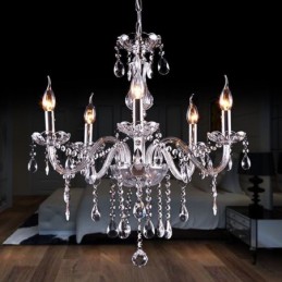 Lámpara colgante de cristal con estilo, moderna y europea.