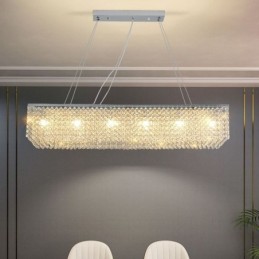 Lámpara de techo de cristal europea de lujo con 12 luces