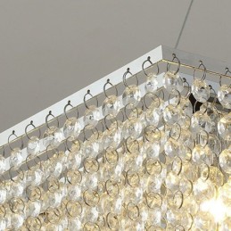 Lámpara de techo de cristal europea de lujo con 12 luces
