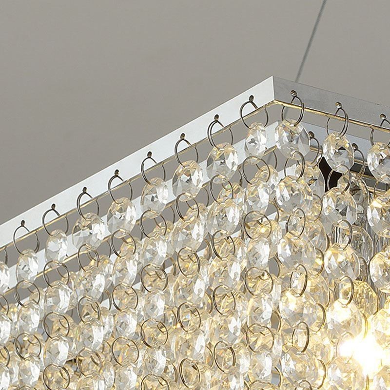 Lámpara de techo de cristal europea de lujo con 12 luces