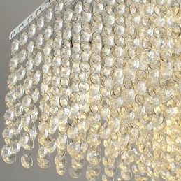 Lámpara de techo de cristal europea de lujo con 12 luces