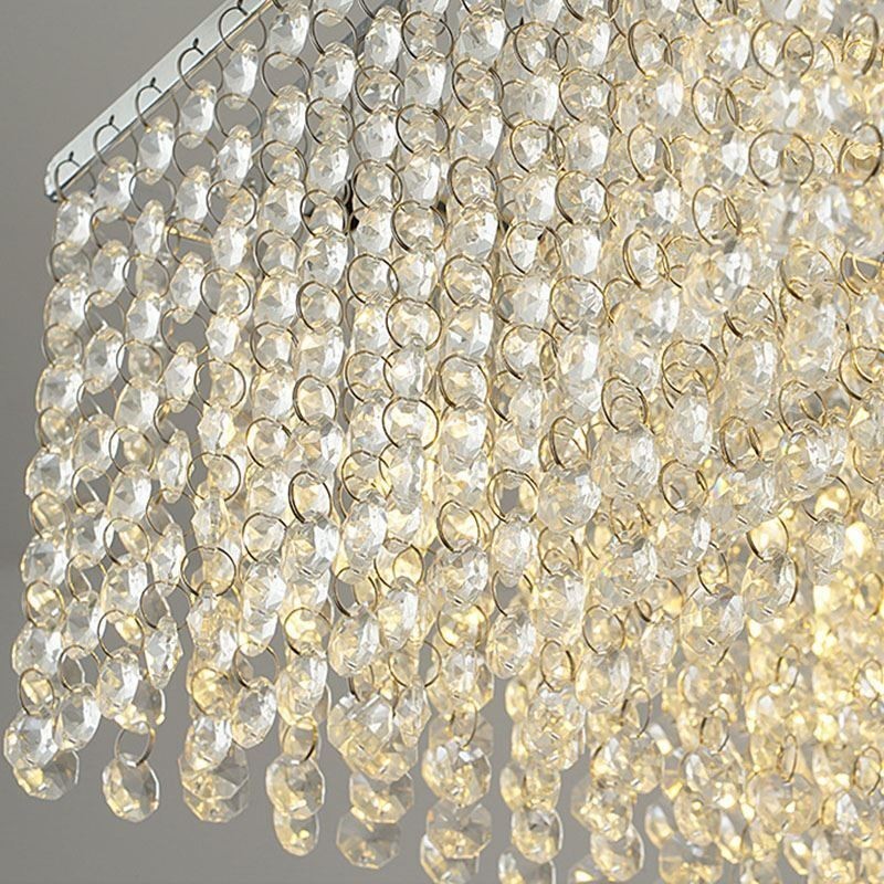 Lámpara de techo de cristal europea de lujo con 12 luces