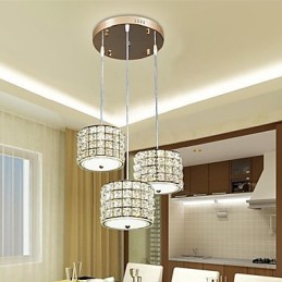 Lámpara colgante de cristal de 3 luces