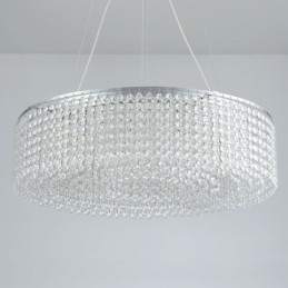 Lámpara de techo decorativa de lujo europea de cristal moderna con 12 luces
