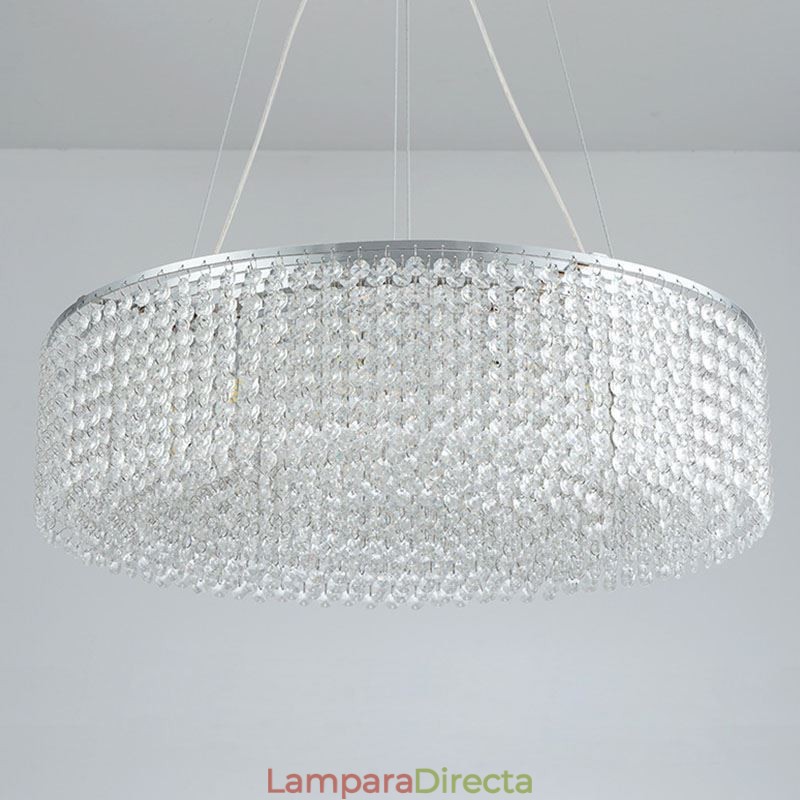 Lámpara de techo decorativa de lujo europea de cristal moderna con 12 luces