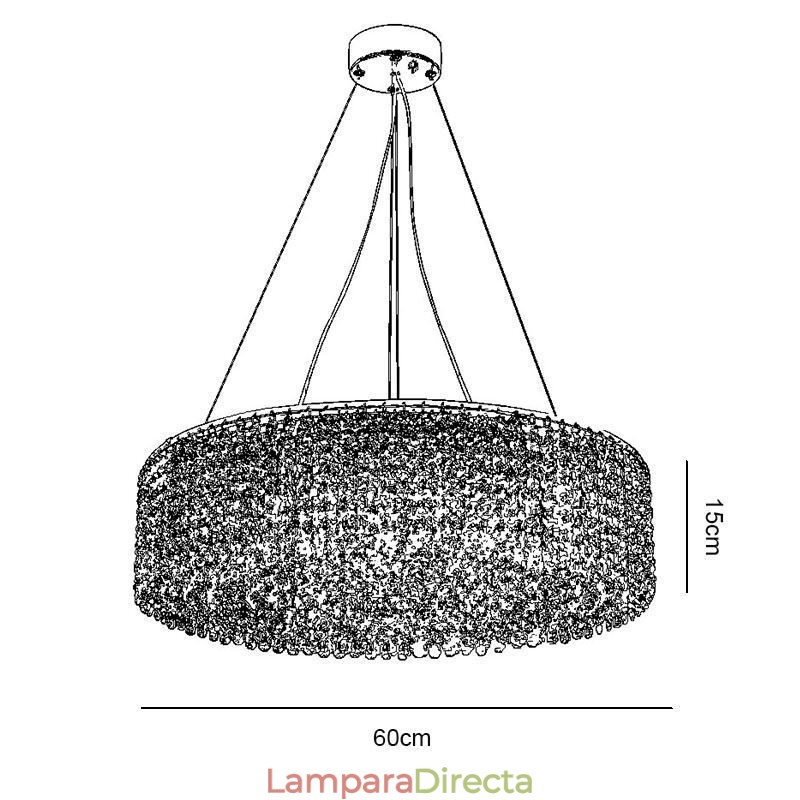 Lámpara de techo decorativa de lujo europea de cristal moderna con 12 luces
