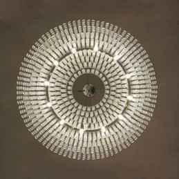Lámpara de techo decorativa de lujo europea de cristal moderna con 12 luces