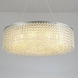 Lámpara de techo decorativa de lujo europea de cristal moderna con 12 luces