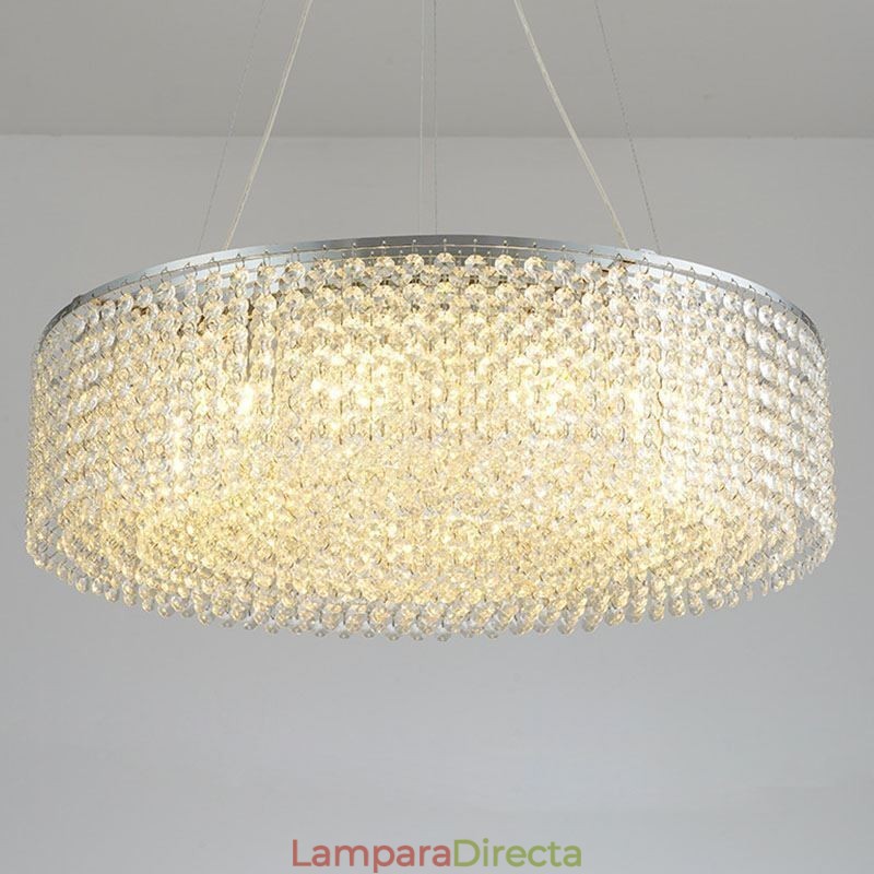 Lámpara de techo decorativa de lujo europea de cristal moderna con 12 luces