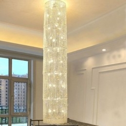 Lámpara de araña de cristal de lujo, moderna lámpara de techo con 36 luces