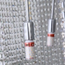 Lámpara de araña de cristal de lujo, moderna lámpara de techo con 36 luces