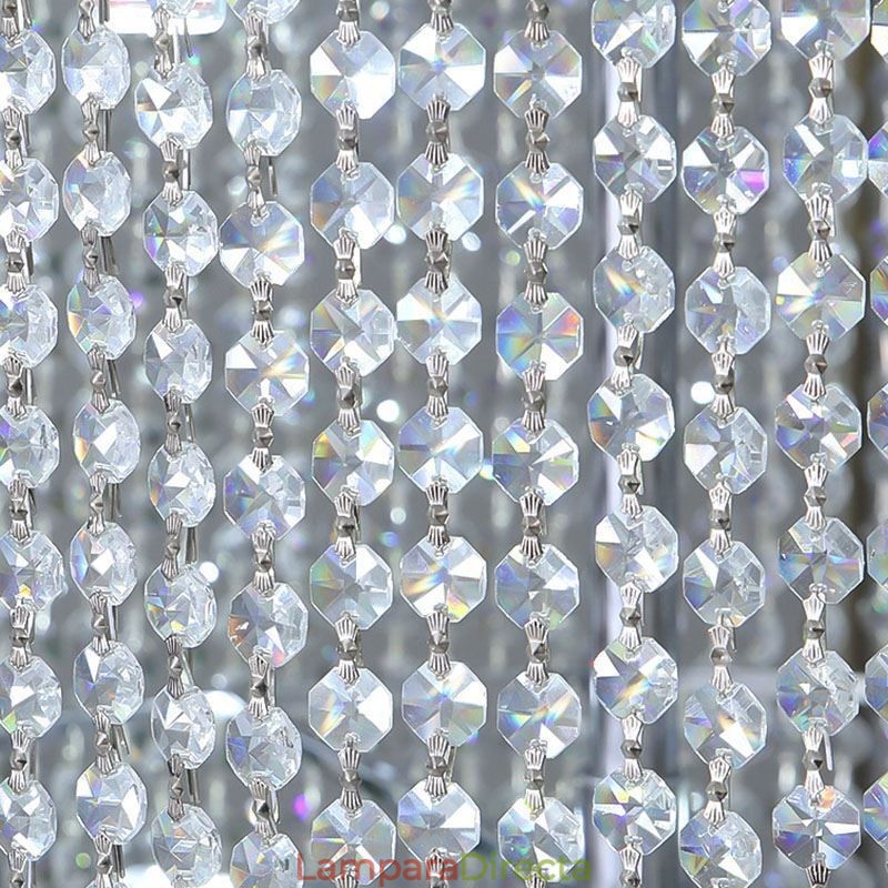 Lámpara de araña de cristal de lujo, moderna lámpara de techo con 36 luces