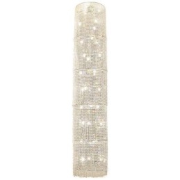 Lámpara de araña de cristal de lujo, moderna lámpara de techo con 36 luces