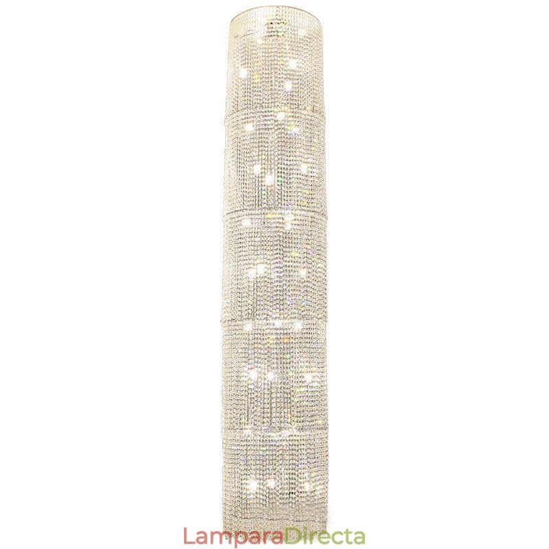 Lámpara de araña de cristal de lujo, moderna lámpara de techo con 36 luces