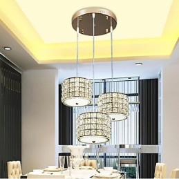 Lámpara colgante de cristal de 3 luces